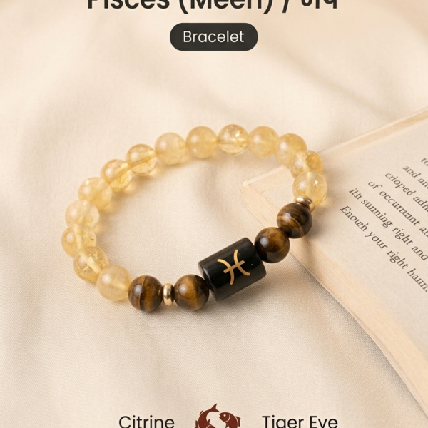 Pisces (Meen) Zodiac Crystal Bracelet