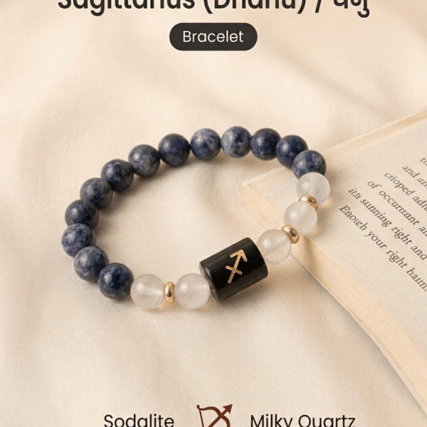 Sagittarius (Dhanu) Zodiac Crystal Bracelet
