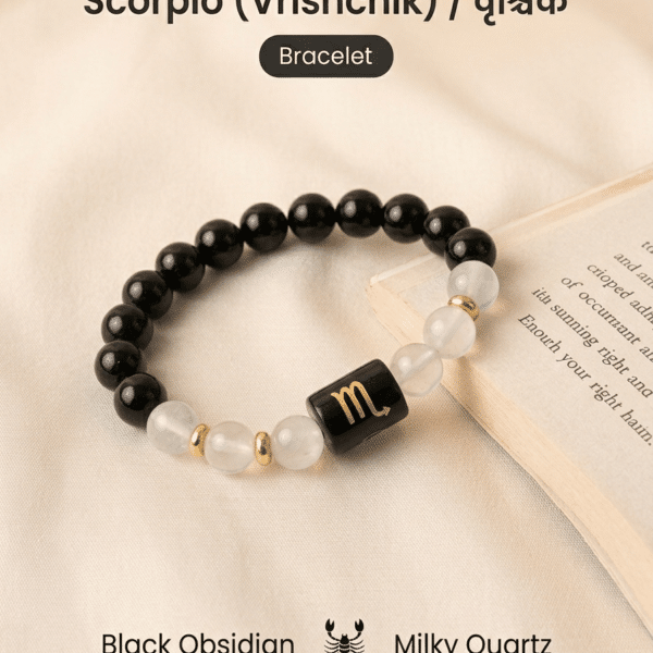 Scorpio (Vrishchik) Zodiac Crystal Bracelet