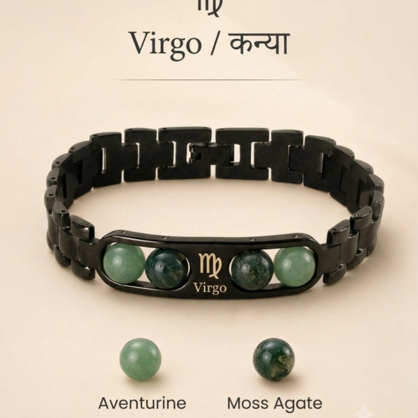 Virgo (Kanya) Zodiac Crystal Link Bracelet