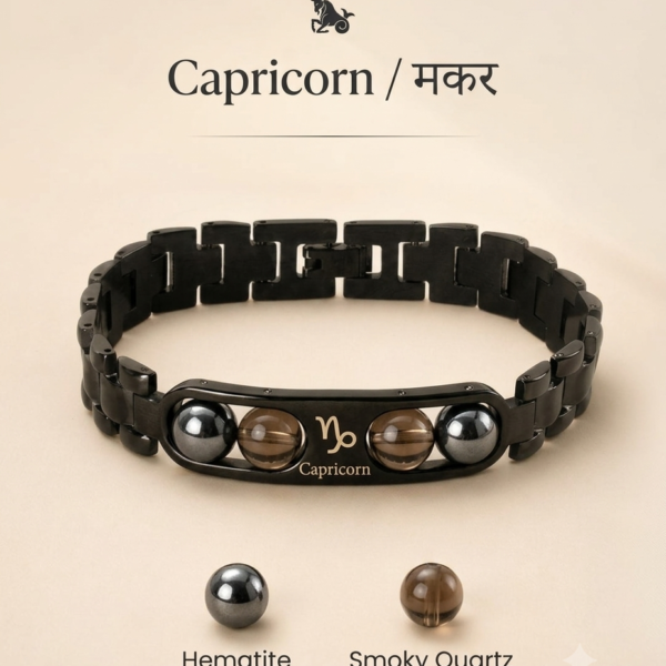 Capricorn (Makar) Zodiac Crystal Link Bracelet